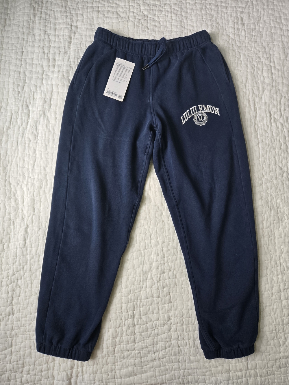 LULULEMON graphic Midrise Scuba Joggers MEDIUM - Club BLUE *EUC*